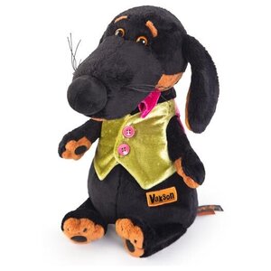 Мягкая игрушка Basik&Co Пёс Ваксон в жилетке 29 см (фото modal nav 1)