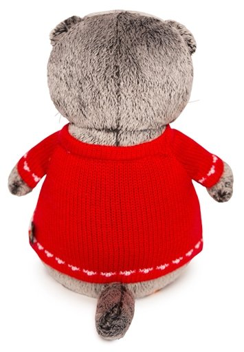 Мягкая игрушка Basik&Co Кот Басик в свитере с оленями 19 см (фото modal 2)