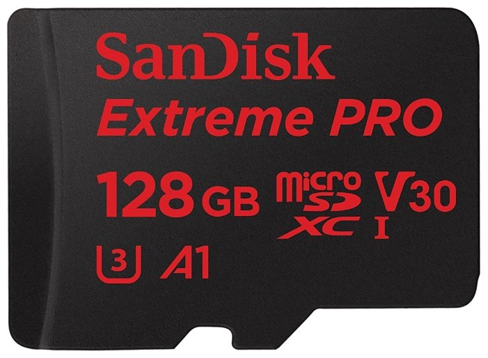 Карта памяти SanDisk Extreme Pro microSDXC Class 10 UHS Class 3 V30 A1 100MB/s + SD adapter (фото modal 1)