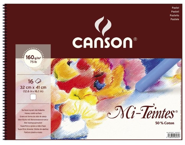 Альбом для пастели Canson Mi-Teintes белый 41 х 32 см, 160 г/м², 16 л. (фото modal 1)