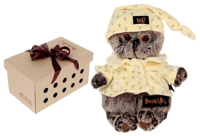 Мягкая игрушка Basik&Co Кот Басик в пижаме 19 см (фото modal 3)