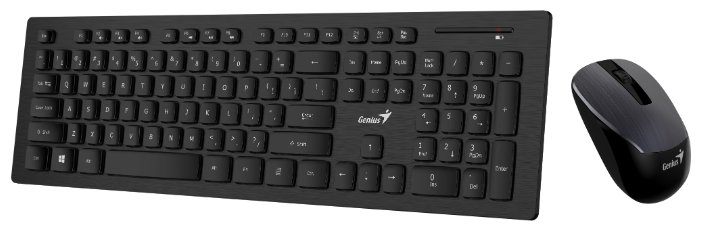 Клавиатура и мышь Genius Slimstar 8008 wireless Black USB (фото modal 1)