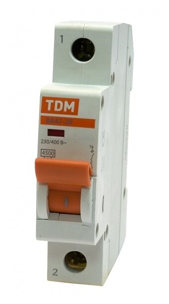 Автоматический выключатель TDM ЕLECTRIC ВА 47-29 1P (C) 4,5kA (фото modal 1)