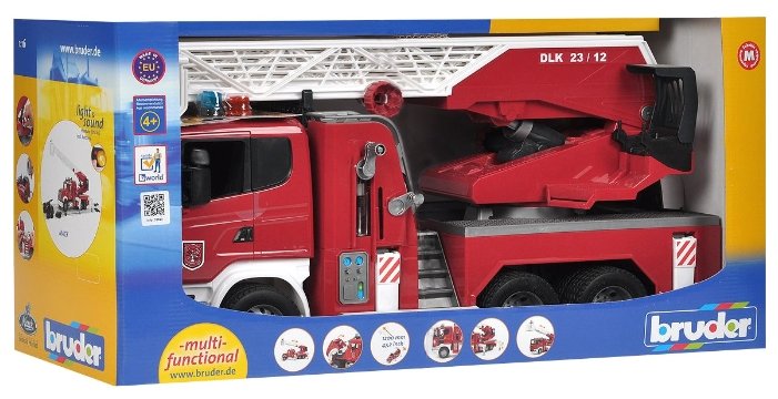 Пожарный автомобиль Bruder Scania (03-590) 1:16 59 см (фото modal 3)