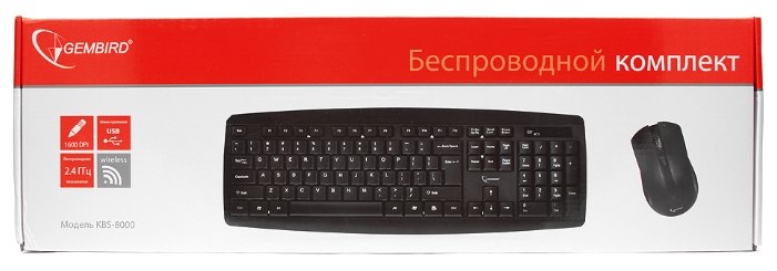 Клавиатура и мышь Gembird KBS-8000 Black USB (фото modal 3)