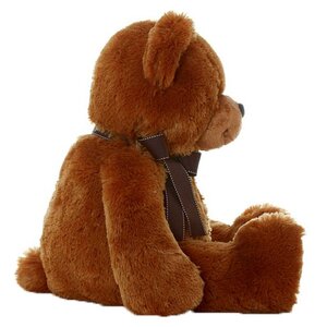 Мягкая игрушка Aurora Медведь тёмно-коричневый с коричневым бантиком 70 см (фото modal nav 5)