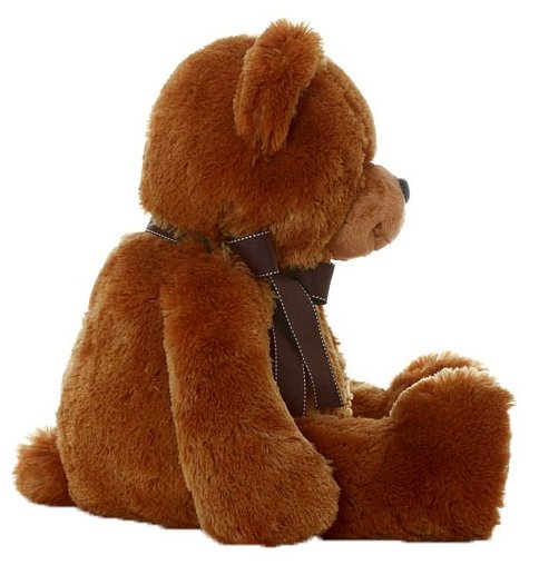 Мягкая игрушка Aurora Медведь тёмно-коричневый с коричневым бантиком 70 см (фото modal 5)
