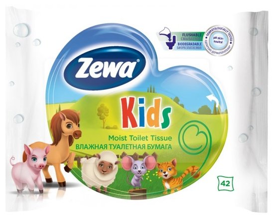 Влажная туалетная бумага Zewa Kids (фото modal 2)
