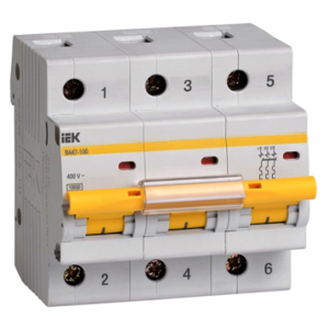 Автоматический выключатель IEK ВА 47-100 3P (D) 10kA (фото modal nav 1)