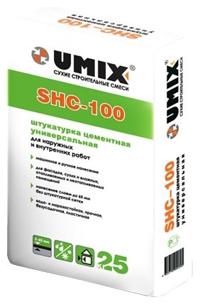 Штукатурка Umix Цементная SHC-100, 25 кг (фото modal 1)