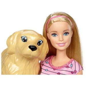 Кукла Barbie и собака с новорожденными щенками, 29 см, FDD43 (фото modal nav 9)