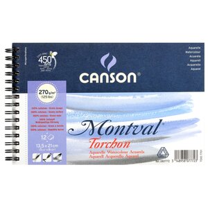 Альбом для акварели Canson Montval 21 х 13.5 см, 270 г/м², 12 л. (фото modal nav 1)