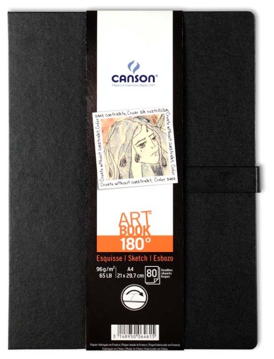 Скетчбук Canson 180° Art Book 21 х 14.8 см (A5), 96 г/м², 80 л. (фото modal 1)