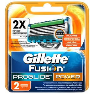 Сменные лезвия Gillette Fusion ProGlide Power (фото modal nav 1)