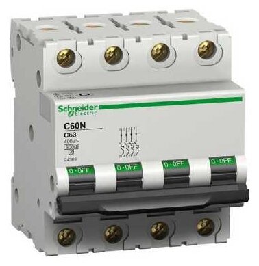 Автоматический выключатель Schneider Electric С60N 4P (C) 6kA (фото modal 1)