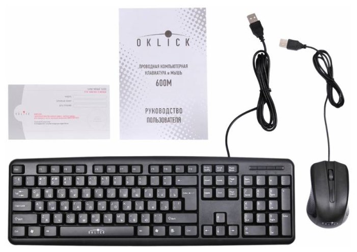 Клавиатура и мышь Oklick 600M Black USB (фото modal 6)