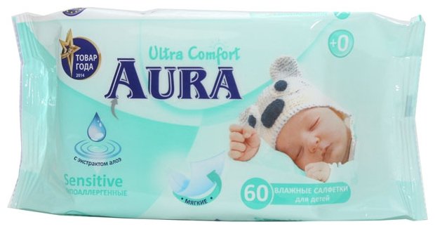 Влажные салфетки Aura Ultra Comfort Sensitive (фото modal 1)