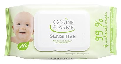 Влажные салфетки CORINE de FARME Sensitive с календулой (фото modal 2)