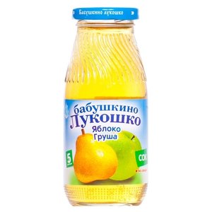 Сок осветленный Бабушкино Лукошко Яблоко-груша (стеклянная бутылка), с 5 месяцев (фото modal nav 1)