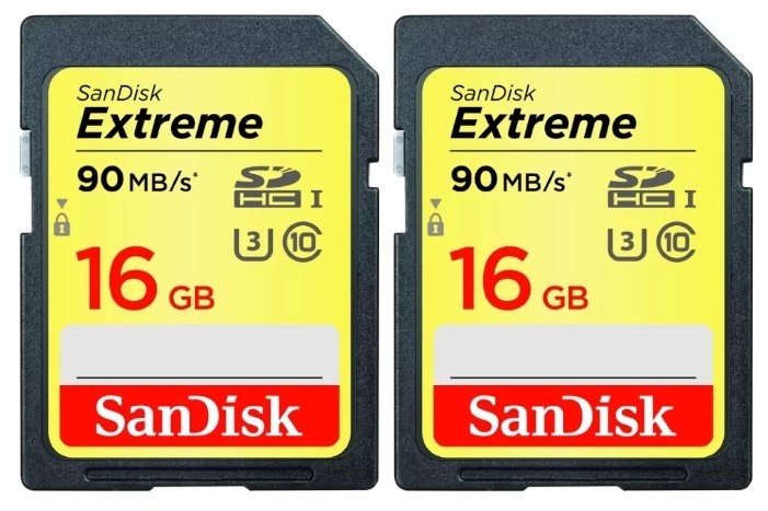 Карта памяти SanDisk Extreme SDHC UHS Class 3 90MB/s 2x16GB (фото modal 1)