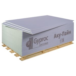 Гипсокартонный лист (ГКЛ) Gyproc Аку-Лайн звукозащитный 3000х1200х12.5мм (фото modal nav 1)