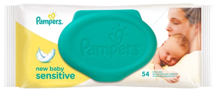 Влажные салфетки Pampers New baby Sensitive (фото modal 1)