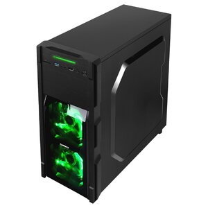 Компьютерный корпус GameMax G535 CR Black/green (фото modal nav 2)