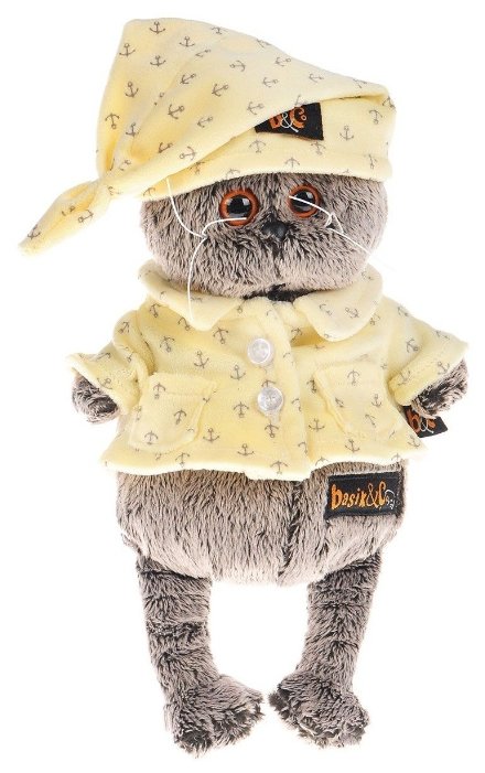 Мягкая игрушка Basik&Co Кот Басик в пижаме 19 см (фото modal 2)