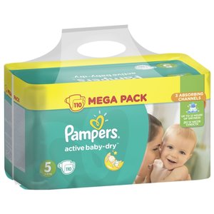 Pampers подгузники Active Baby-Dry 5 (11-18 кг) 110 шт. (фото modal nav 2)