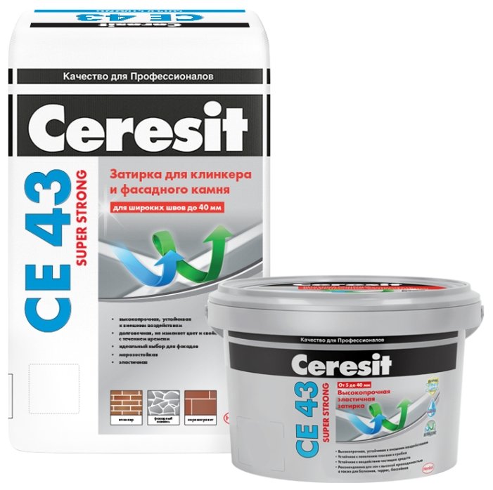 Затирка Ceresit CE 43 Super Strong 25 кг (фото modal 1)