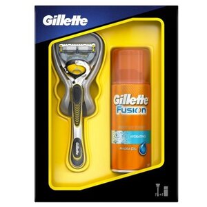 Набор Gillette гель для бритья Fusion Hydrating, бритва Fusion Proshield Flexball (фото modal nav 1)