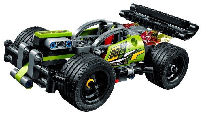 Конструктор LEGO Technic 42072 Зеленый гоночный автомобиль (фото modal 3)