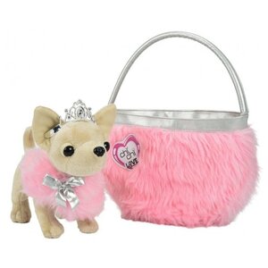 Мягкая игрушка Simba Chi chi love Чихуахуа принцесса с сумкой и накидкой 20 см (фото modal nav 1)