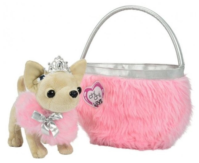 Мягкая игрушка Simba Chi chi love Чихуахуа принцесса с сумкой и накидкой 20 см (фото modal 1)