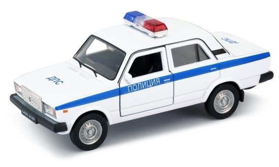 Легковой автомобиль Welly Lada 2107 Полиция (43644PB) (фото modal 1)