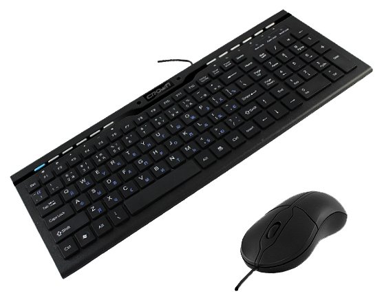 Клавиатура и мышь CROWN CMMK-855 Black USB (фото modal 3)