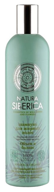 Natura Siberica шампунь Объем и баланс для жирных волос Кедровый стланик и арктическая малина (фото modal 1)