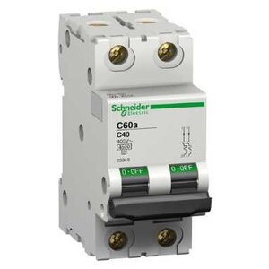 Автоматический выключатель Schneider Electric C60А 2P 10A (C) 4,5кА (фото modal nav 1)