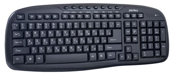 Клавиатура Perfeo PF-5000 ELLIPSE Black USB (фото modal 1)