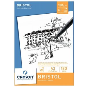 Альбом для графики Canson Bristol 42 х 29.7 см (A3), 180 г/м², 20 л. (фото modal nav 1)