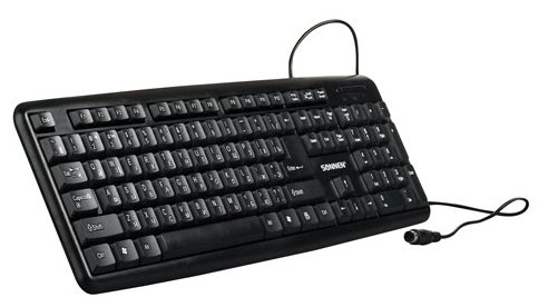 Клавиатура SONNEN KB-100B Black PS/2 (фото modal 2)