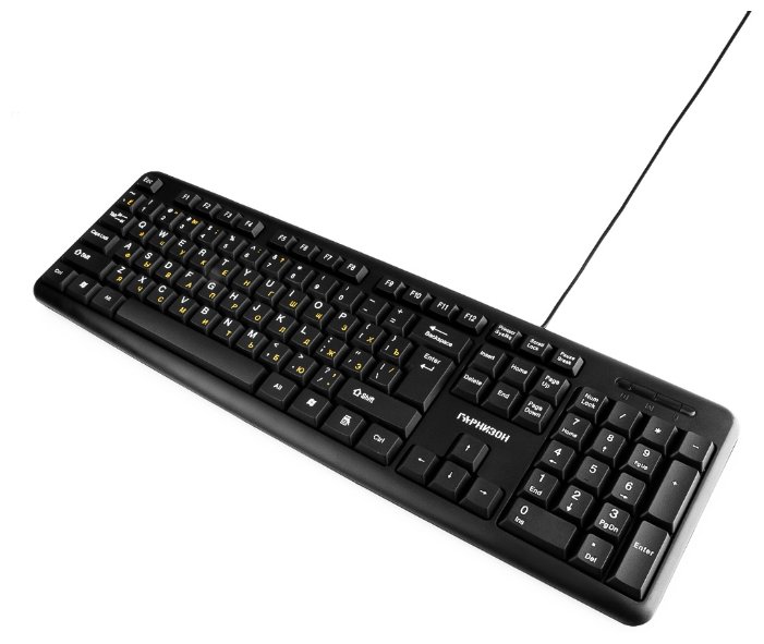 Клавиатура Гарнизон GK-100 Black USB (фото modal 2)