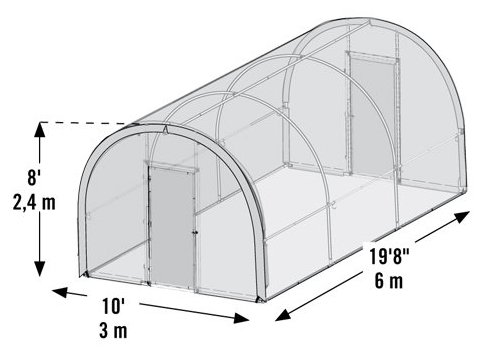 Теплица ShelterLogic в коробке (круглая крыша) 240х300см (фото modal 3)