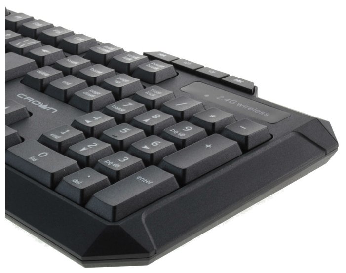 Клавиатура и мышь CROWN CMMK-953W Black USB (фото modal 3)