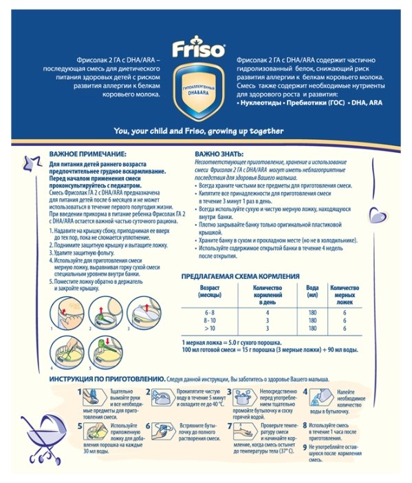 Смесь Friso Friso HA 2 (с 6 до 12 месяцев) 400 г (фото modal 5)