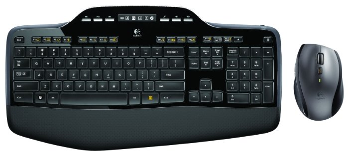 Клавиатура и мышь Logitech Wireless Desktop MK710 Black-Silver USB (фото modal 2)