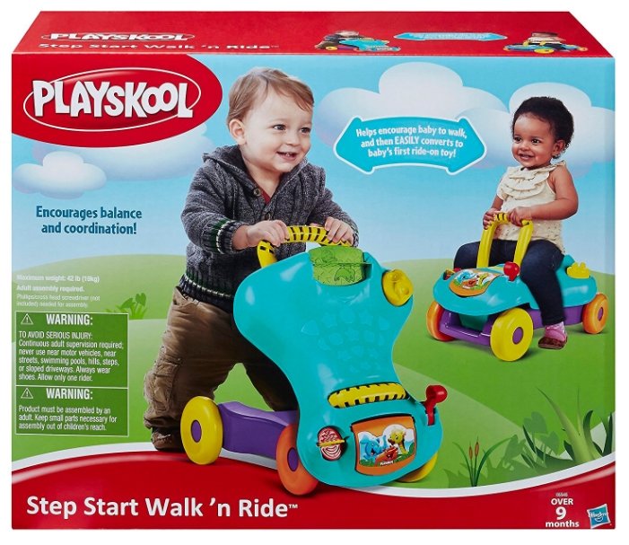 Каталка-игрушка Playskool Explore 'n Grow Step Start Walk 'n Ride (05545) со звуковыми эффектами (фото modal 1)