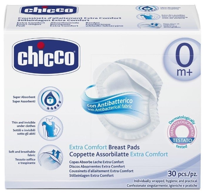 Chicco Антибактериальные прокладки для груди Natural Feeling (фото modal 1)