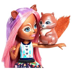 Кукла Enchantimals Санча Белка с любимой зверюшкой, 15 см, FMT61 (фото modal nav 4)