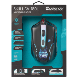 Мышь Defender Skull GM-180L Black USB (фото modal nav 14)